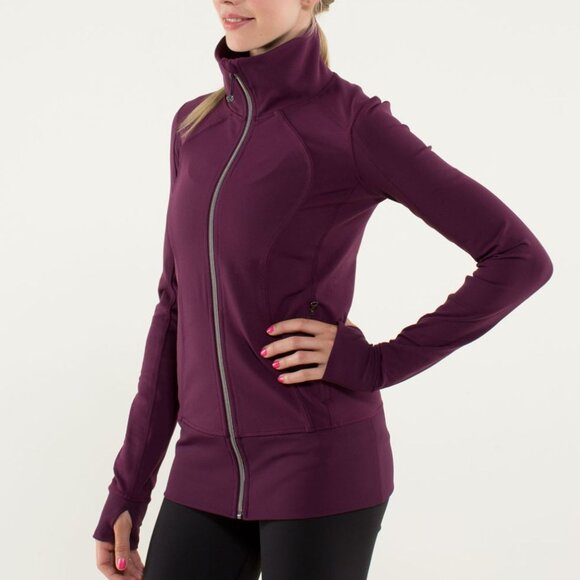 Lululemon Plum Nice Asana Jacket Full Zip - Picture 2 of 13